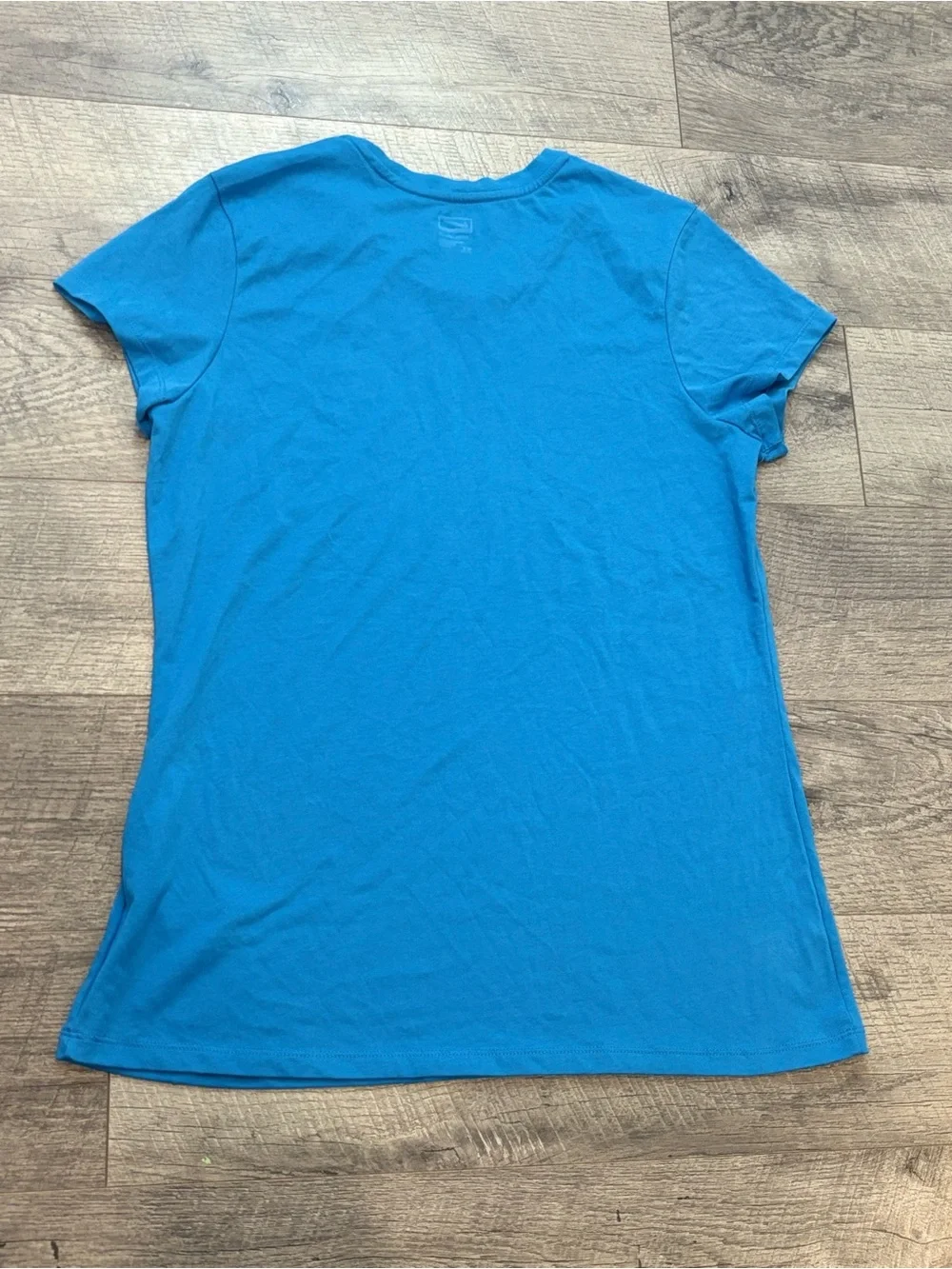 Nike Women’s Short Sleeve Tee in Bright Blue with Yellow Trim